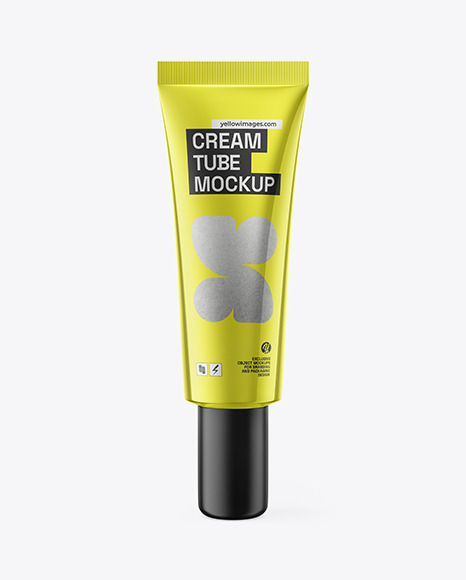 Metallic Cosmetic Tube Mockup