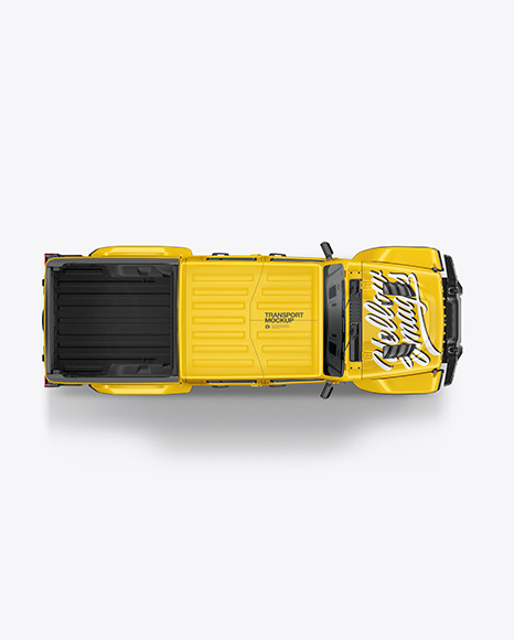 Pickup Truck Mockup - Top View