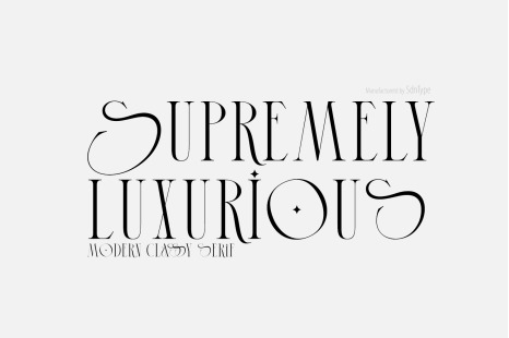 Supremely Luxurious Typeface