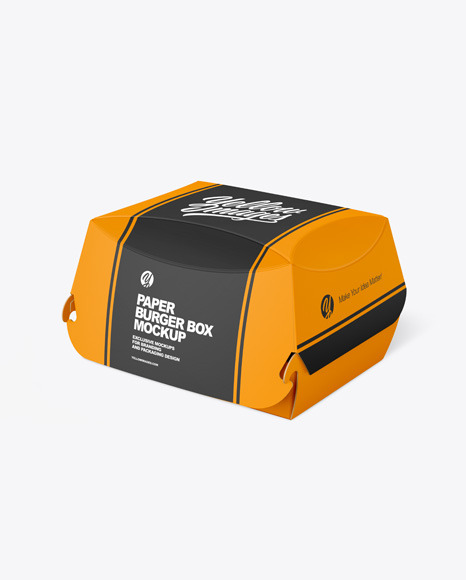 Paper Burger Box Mockup