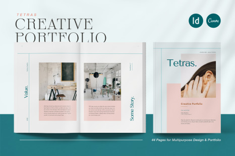 TETRAS Creative Portfolio | Canva INDD