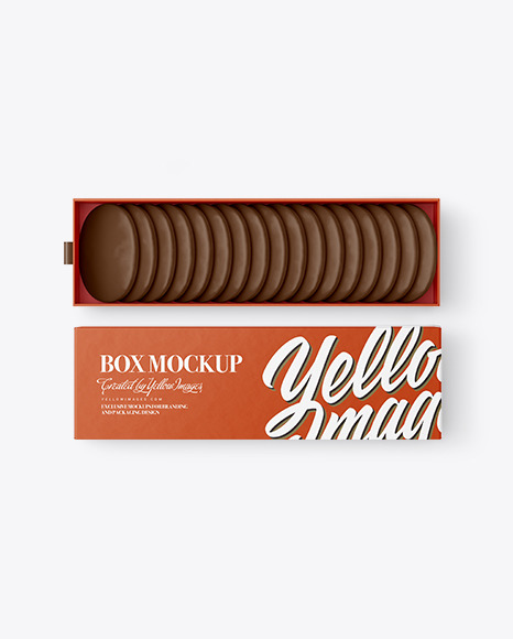 Chocolate Cookie Kraft Box Mockup