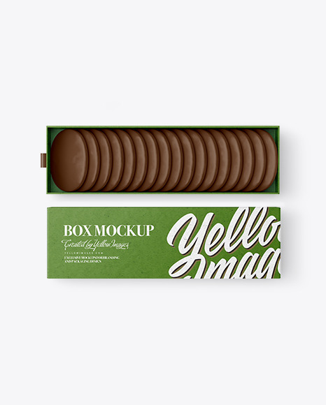 Chocolate Cookie Kraft Box Mockup