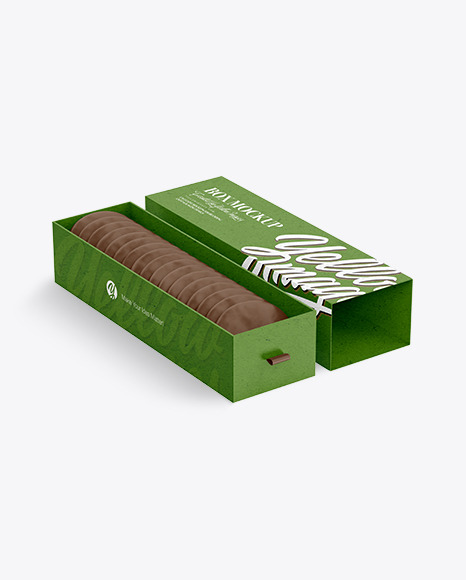 Chocolate Cookie Kraft Box Mockup