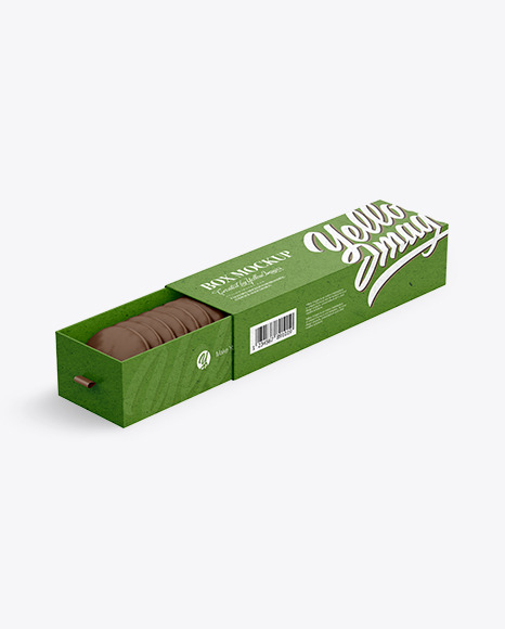 Chocolate Cookie Kraft Box Mockup