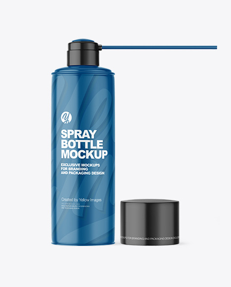 Glossy Spray Bottle Mockup