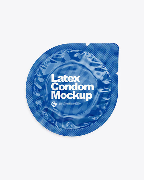 Glossy Condom Packaging Mockup