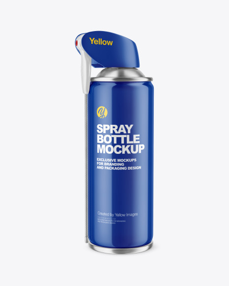 Glossy Spray Can w/Flexible Applicator  Mockup