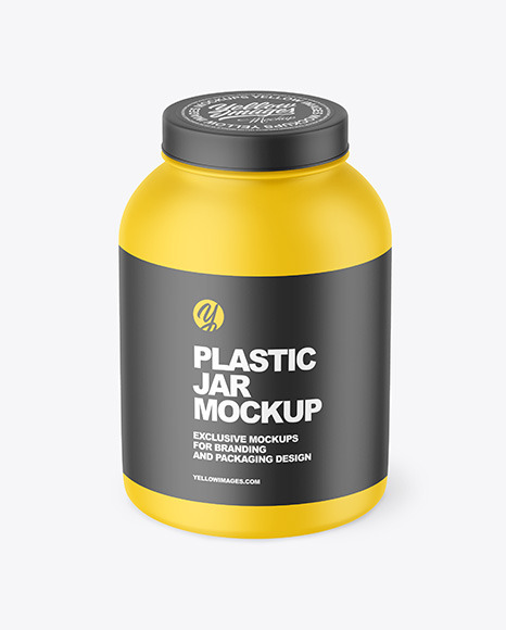 Matte Plastic Jar Mockup