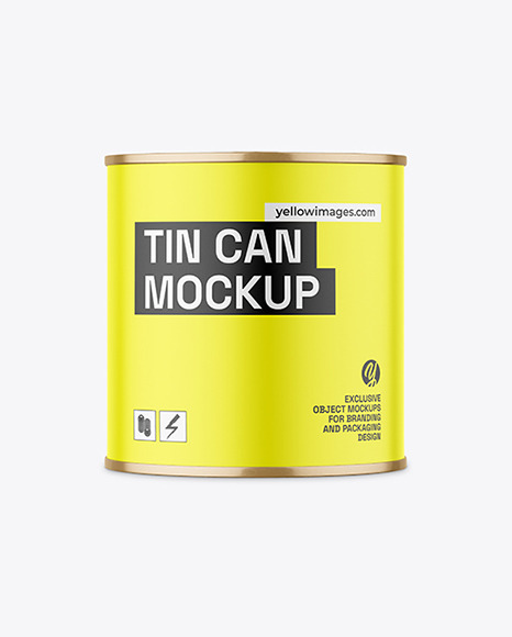Tin Can w/ Matte Finish Mockup