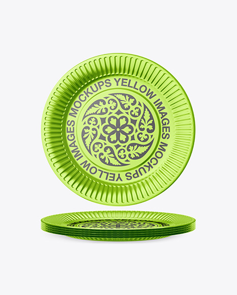 Metallized Paper Plate Mockup