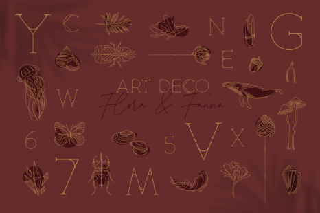 Art Deco Flora &amp; Fauna
