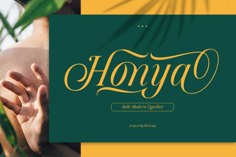 Honya Elegant script typeface