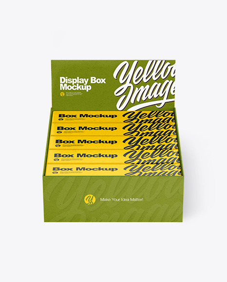 Kraft Display Box with Boxes Mockup