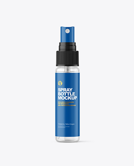 Clear Spray Bottle Mockup