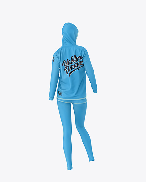 Quick-Drying Women Suit Mockup – Back View