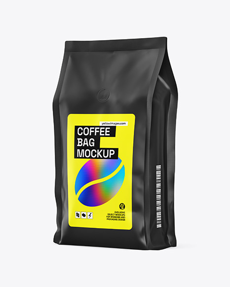Matte Coffee Bag Mockup - Side View