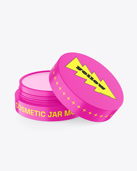 Matte Lip Balm Jar Mockup