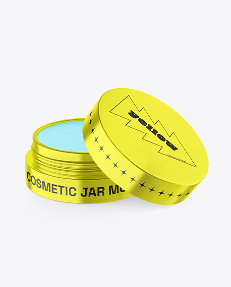 Metallic Lip Balm Jar Mockup