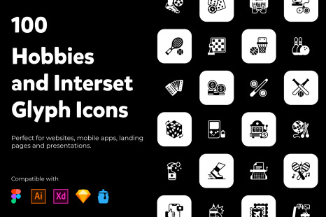 Hobbies and Interests Solid Icons