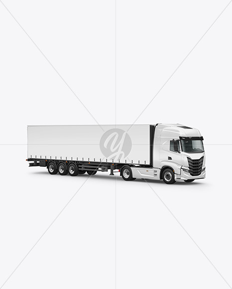 Free Box Truck Mockup - Front View Vehicle Mockups