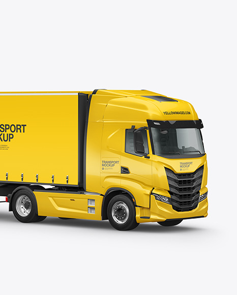 Download Truck Mockup - Half Side View PSD Mockups by Arthur Y