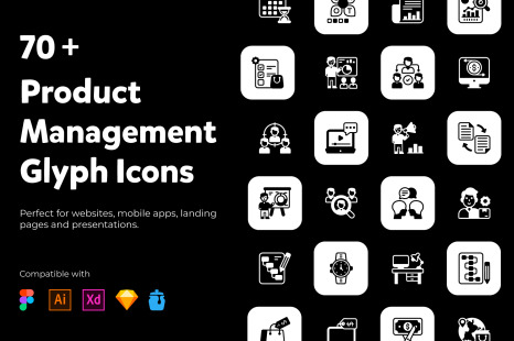 Product Management Glyph Icons