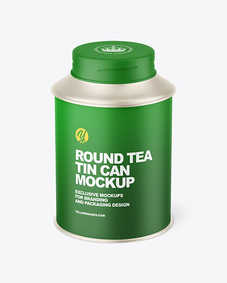 Matte Tea Tin Can Mockup