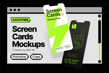 Screen Cards Mockup Pack