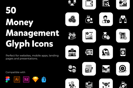 Money Management Solid Icons