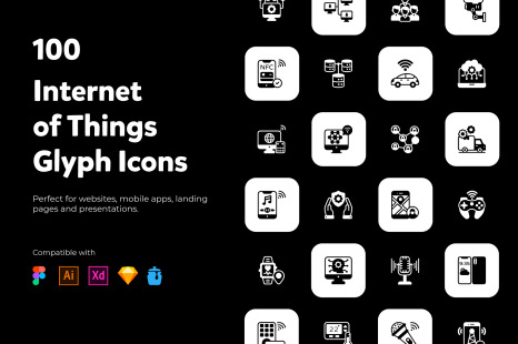 Internet Of Things Glyph Icons