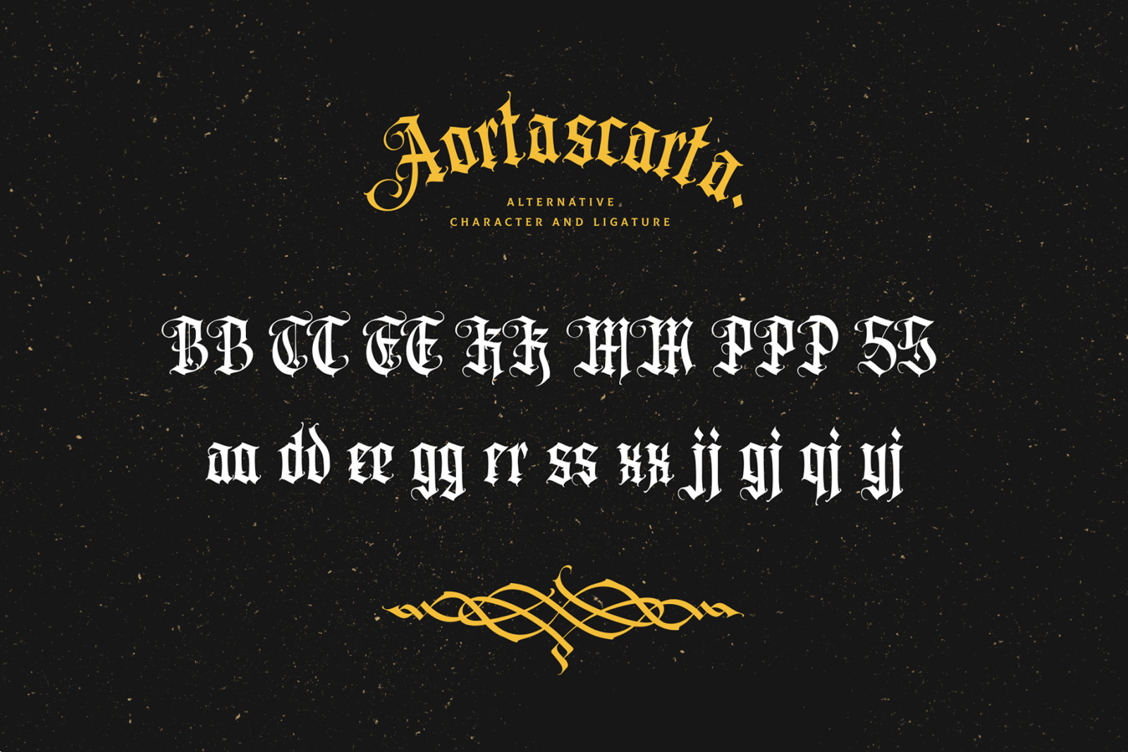 Aortascarta Font on Yellow Images Creative Store