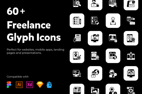 Pack of Freelancing Solid Icons