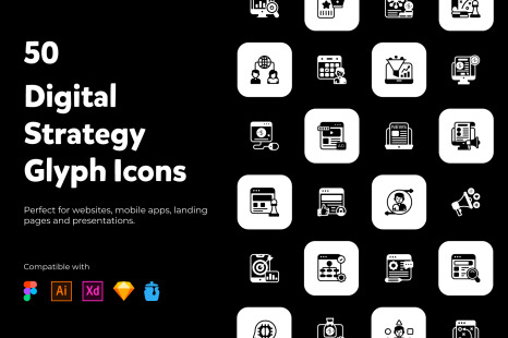 Digital Strategy Solid Icons