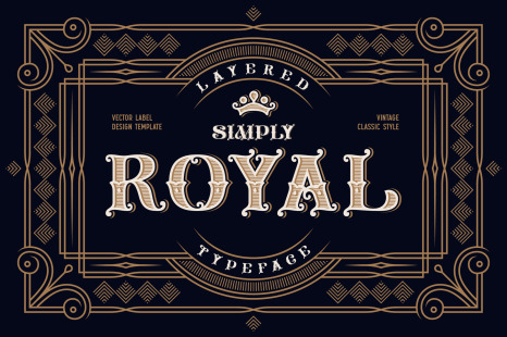 Simply Royal. Font and Template.
