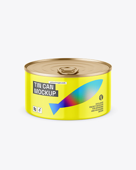Tin Can w/ Glossy Finish Mockup