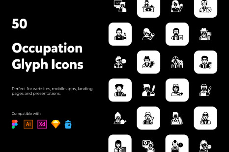 Occupations Solid Icons Pack