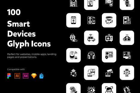 Smart Devices Glyph Icons