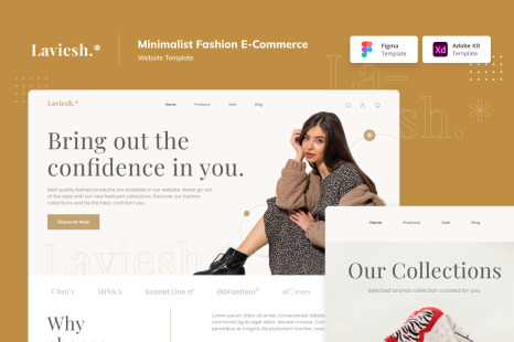 Laviesh – Minimalist Fashion E-Commerce Website