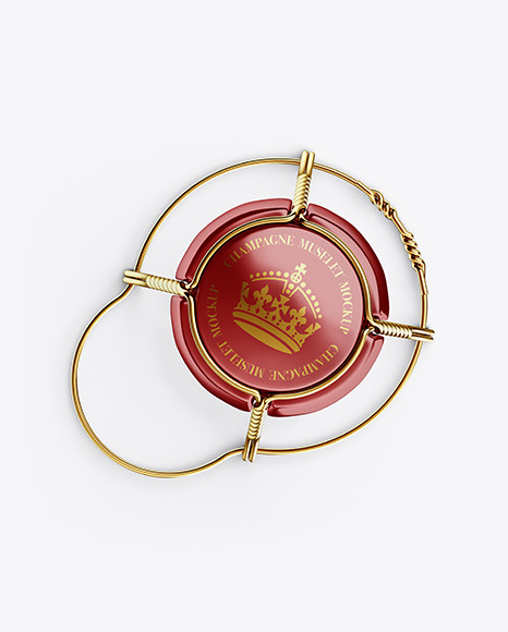 Metallic Champagne Muselet Mockup