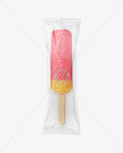 Red Fruit Popsicle Ice Cream Mockup