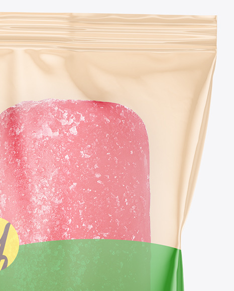 Red Fruit Popsicle Ice Cream Mockup