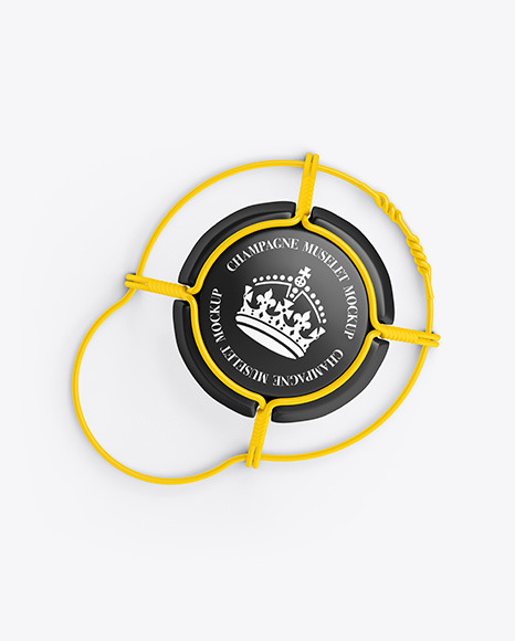 Matte Champagne Muselet Mockup