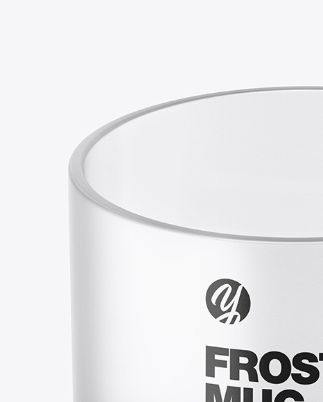 Frosted Glass Mug Mockup clear glass 386644
