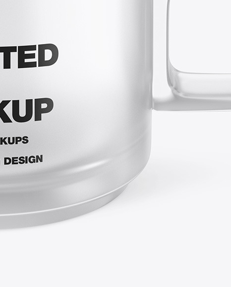 Frosted Glass Mug Mockup clear glass mug 386645
