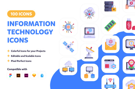 100 Information Technology Icons