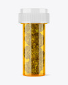 Medicinal Jar with Weed Buds Mockup