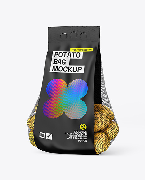 Bag with Potato Mockup