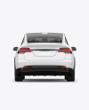 Electric Executive Car Mockup - Back View
