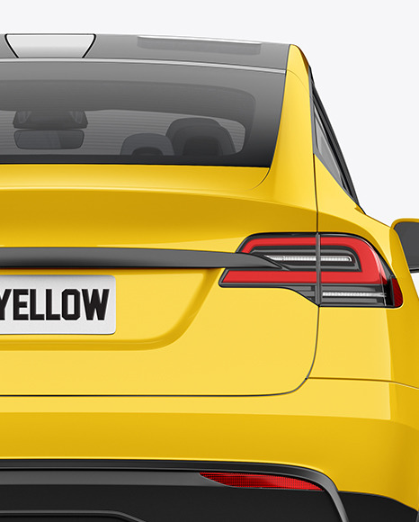 Electric Executive Car Mockup - Back View